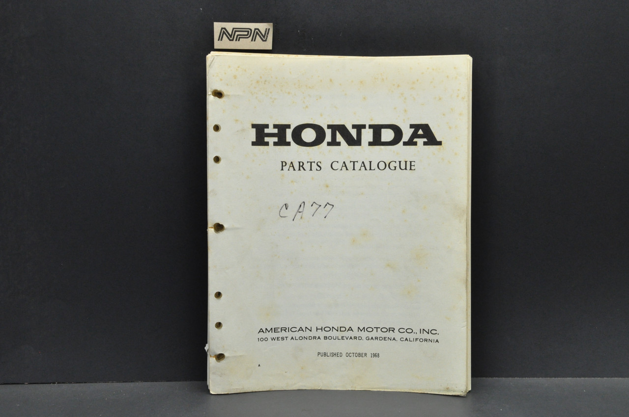 Vintage 1963-69 Honda CA77 Dream Parts Catalog Book Diagram Manual