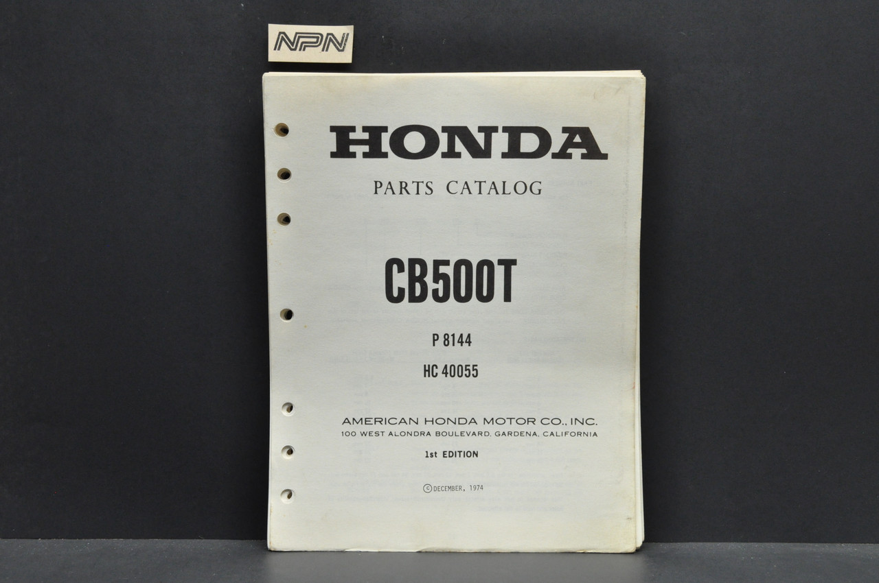 Vintage 1975 Honda CB500 T Parts Catalog Book Diagram Manual 1974