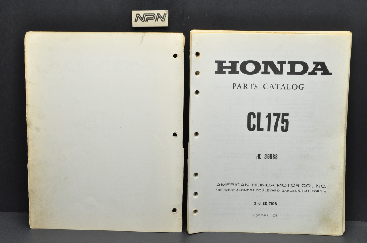 Vtg 1968-69 Honda CL175 Motorcycle Parts Catalog Book Diagram Manual