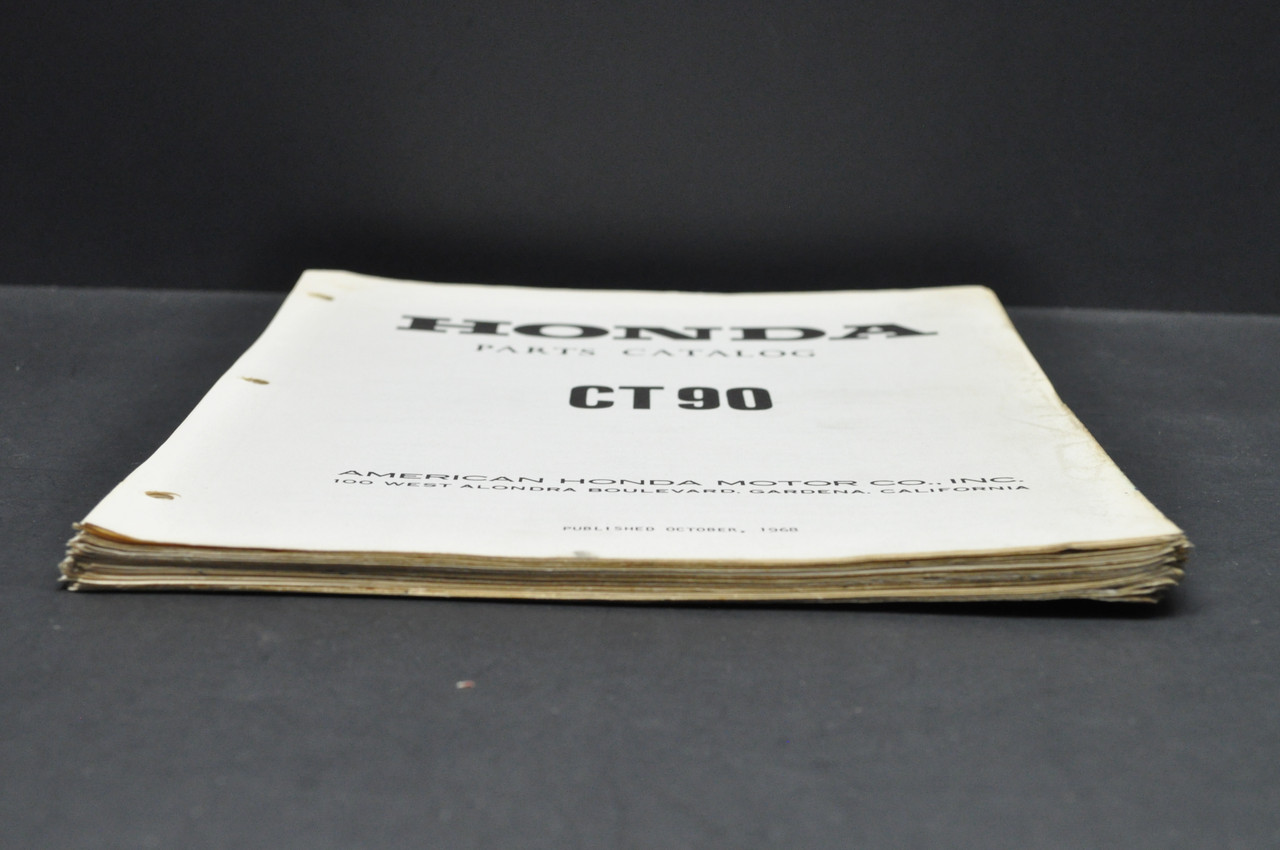 Vintage 1966-68 Honda CT90 Trail 90 Parts Catalog Book Diagram Manual