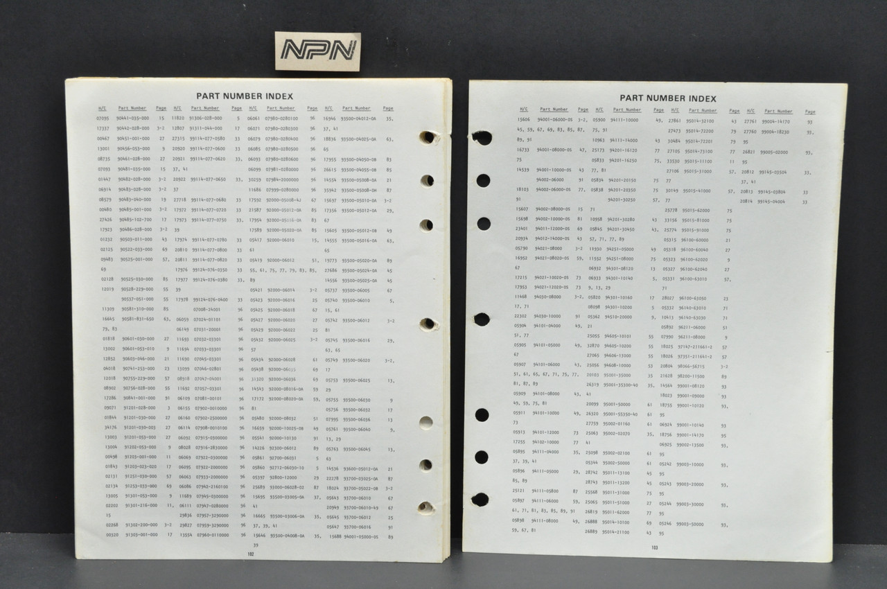 Vtg 1969-74 Honda CT90 K1-K5 Trail 90 Parts Catalog Book Diagram Manual