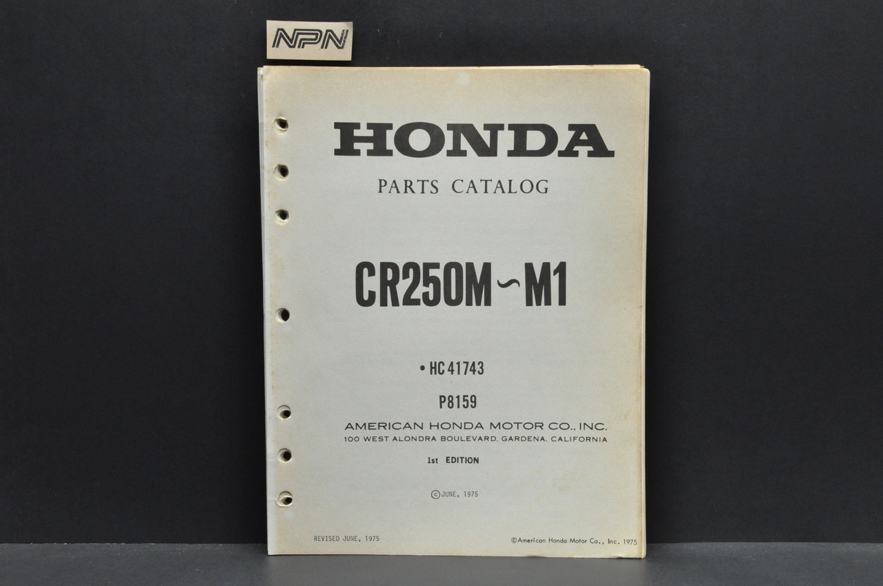 Vtg 1973-75 Honda CR250 M Elsinore M0-M1 Parts Catalog Book Diagram Manual