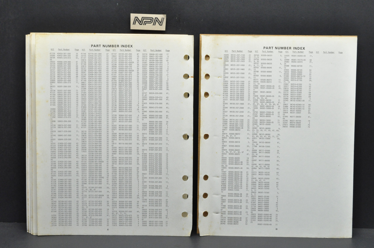 Vtg 1973-75 Honda CR250 M Elsinore M0-M1 Parts Catalog Book Diagram Manual