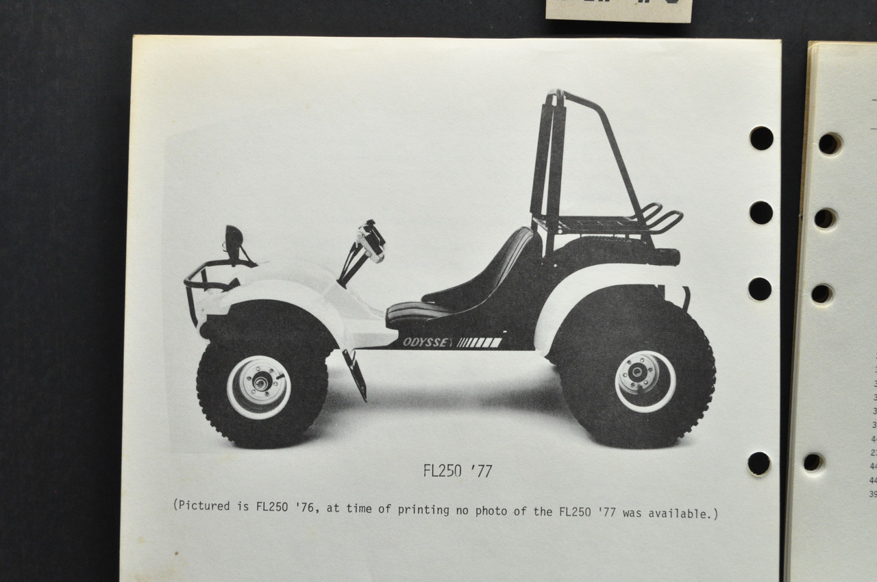 Vintage 1977 Honda FL250 Odyssey Parts Catalog Book Diagram Manual