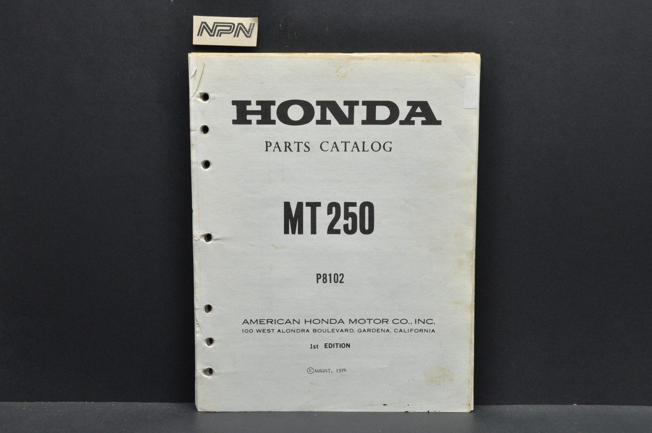 Vtg 1974 Honda MT250 Elsinore Motorcycle Parts Catalog Book Diagram Manual