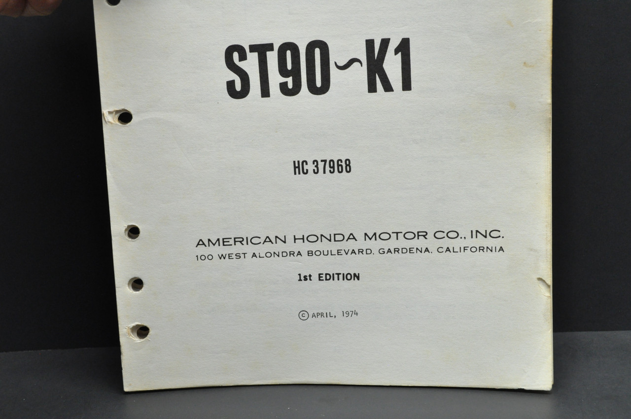 Vtg 1974 Honda ST90 K0-K1 Trailsport 90 Parts Catalog Book Diagram Manual