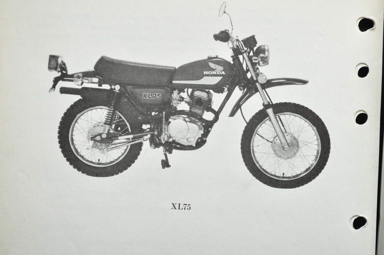 Vintage 1977 Honda XL75 '77 Parts Catalog Book Diagram Manual