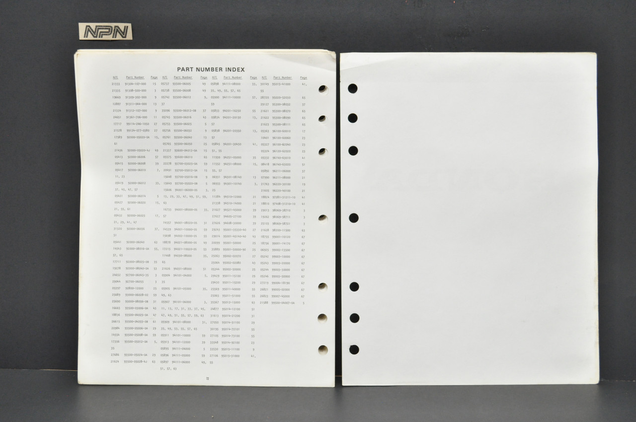 Vintage 1974 Honda XL100 Motorcycle Parts Catalog Book Diagram Manual