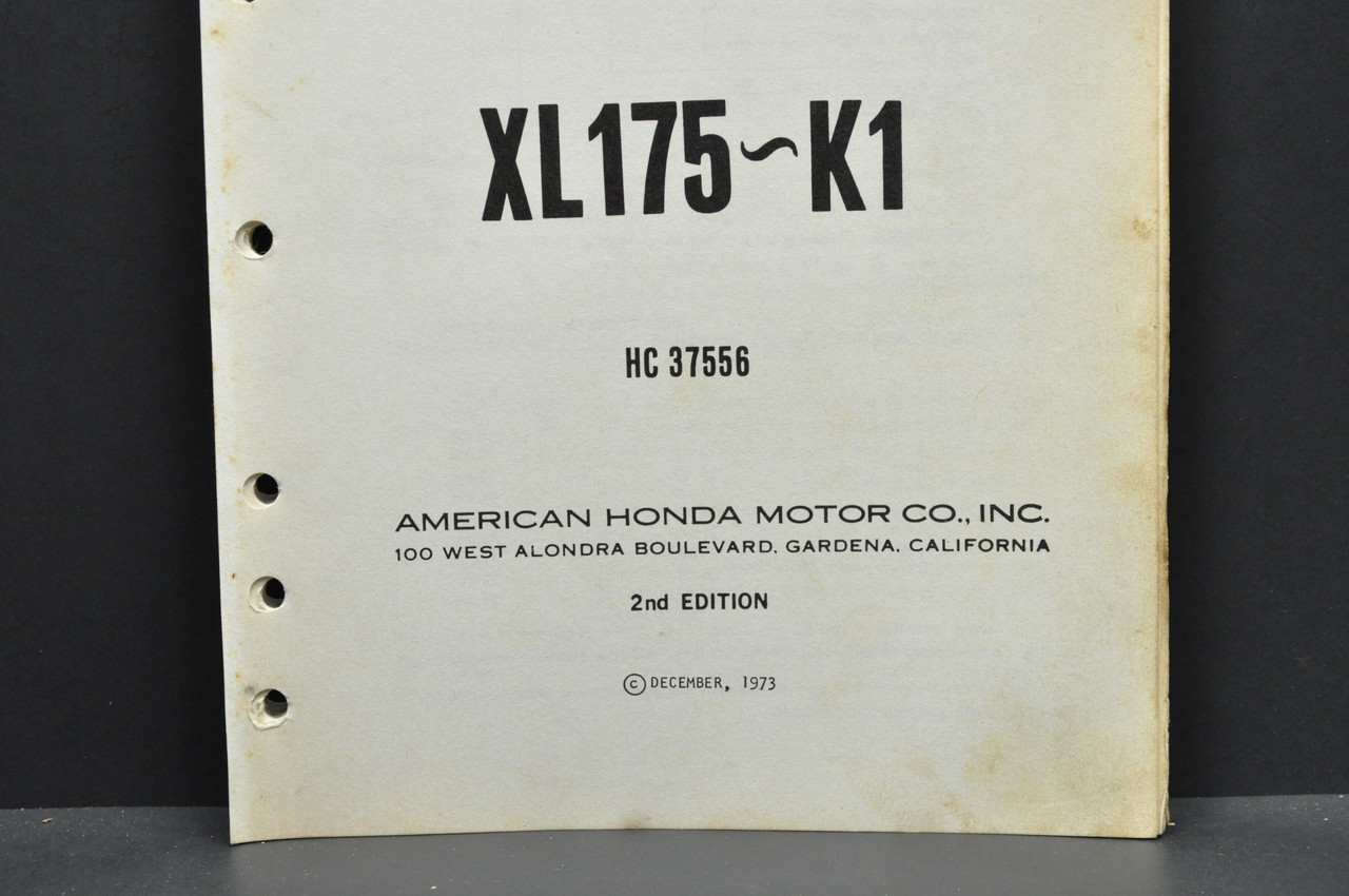 Vtg 1974-75 Honda CR125 M Elsinore M0-M1 Parts Catalog Book