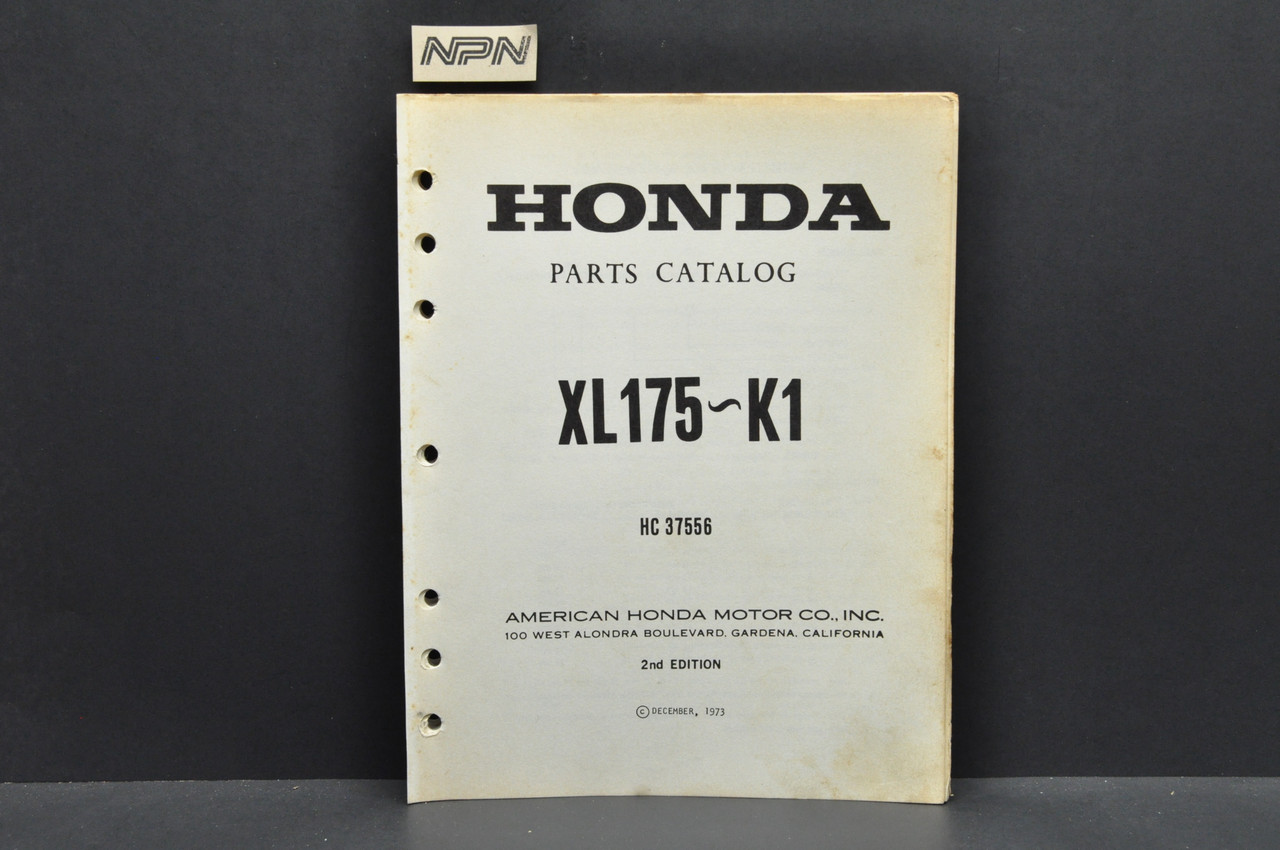 Vtg 1973-74 Honda XL175 K0-K1 Parts Catalog Book Diagram Manual