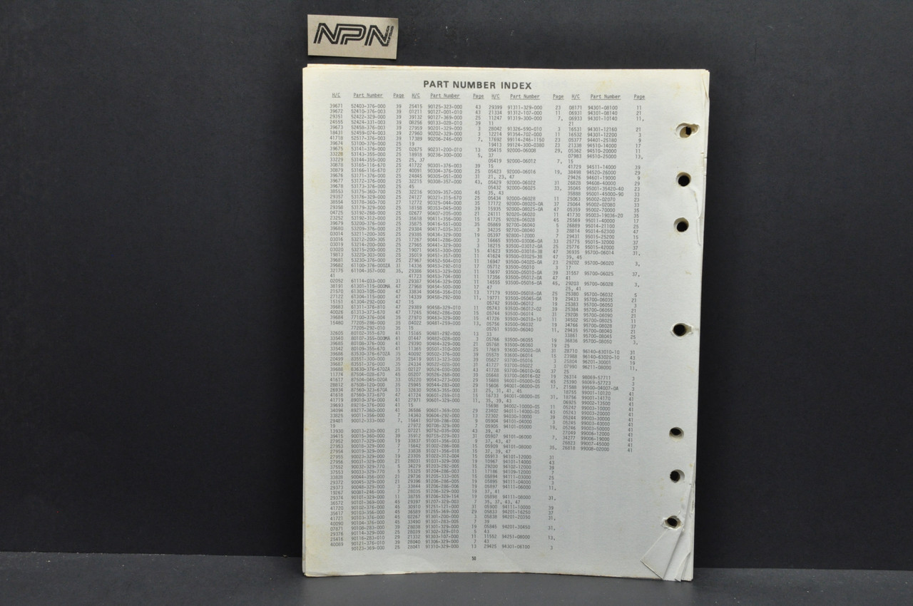 Vintage 1975 Honda TL250 Trials 250 Parts Catalog Book Diagram Manual