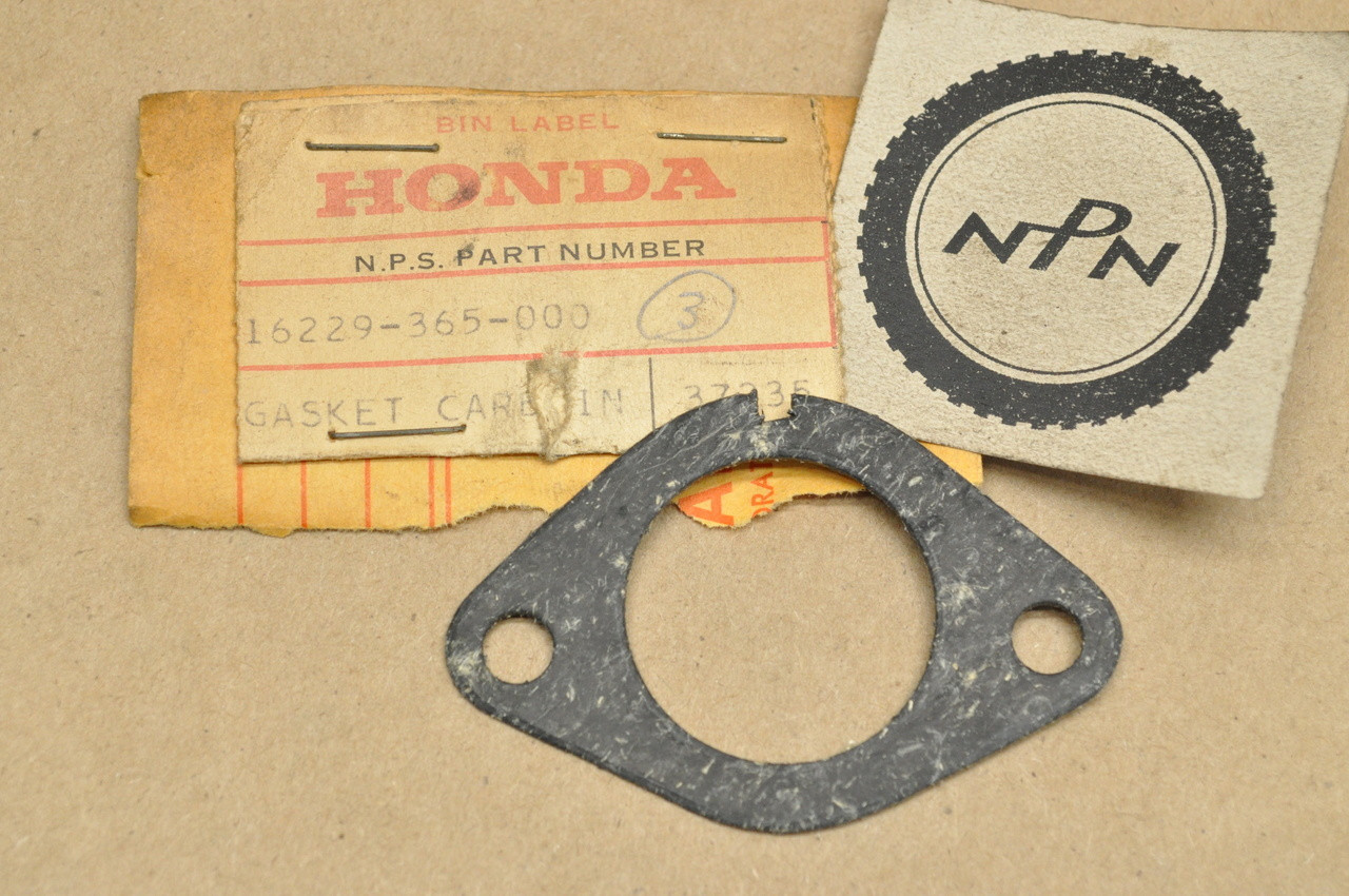 NOS Honda XL125 K0-K1 1977-78 XL100 Carburetor Cylinder Air Intake Insulator Gasket 16229-365-000