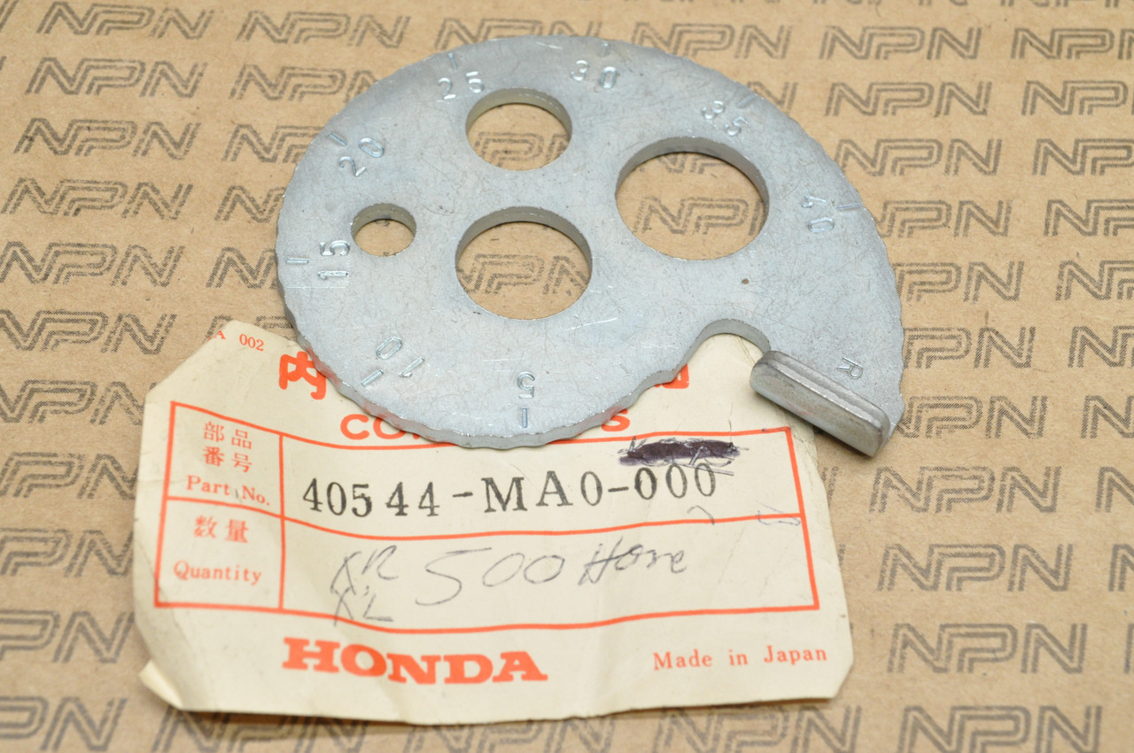 NOS Honda XL200 R XR200 R XR250 R XR500 Right Drive Chain Adjuster 40544-MA0-000
