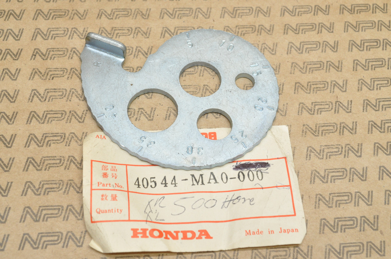 NOS Honda XL200 R XR200 R XR250 R XR500 Right Drive Chain Adjuster 40544-MA0-000