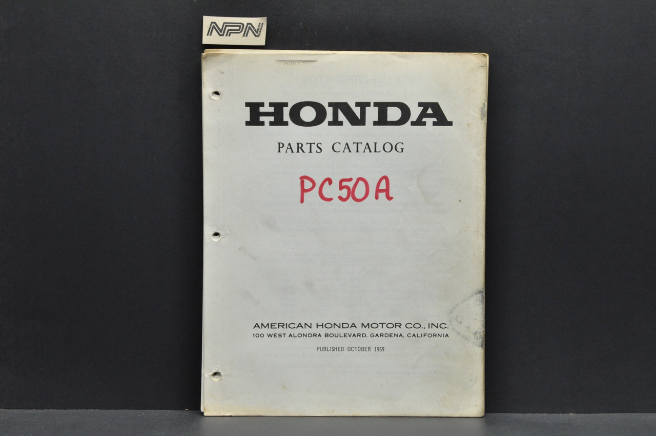 Vintage 1969-70 Honda PC50 A Moped Parts Catalog Book Diagram Manual