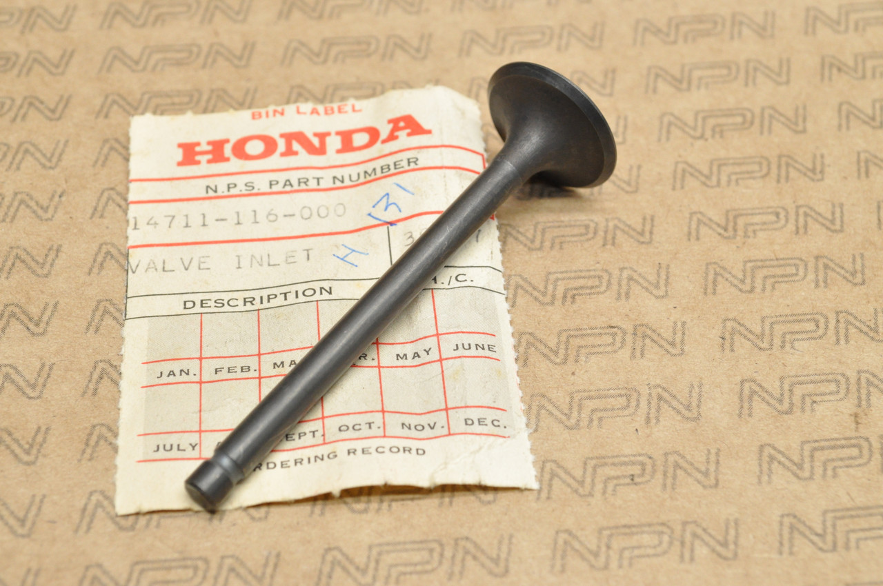 NOS Honda XR75 K0-1976 Intake Valve 14711-116-000