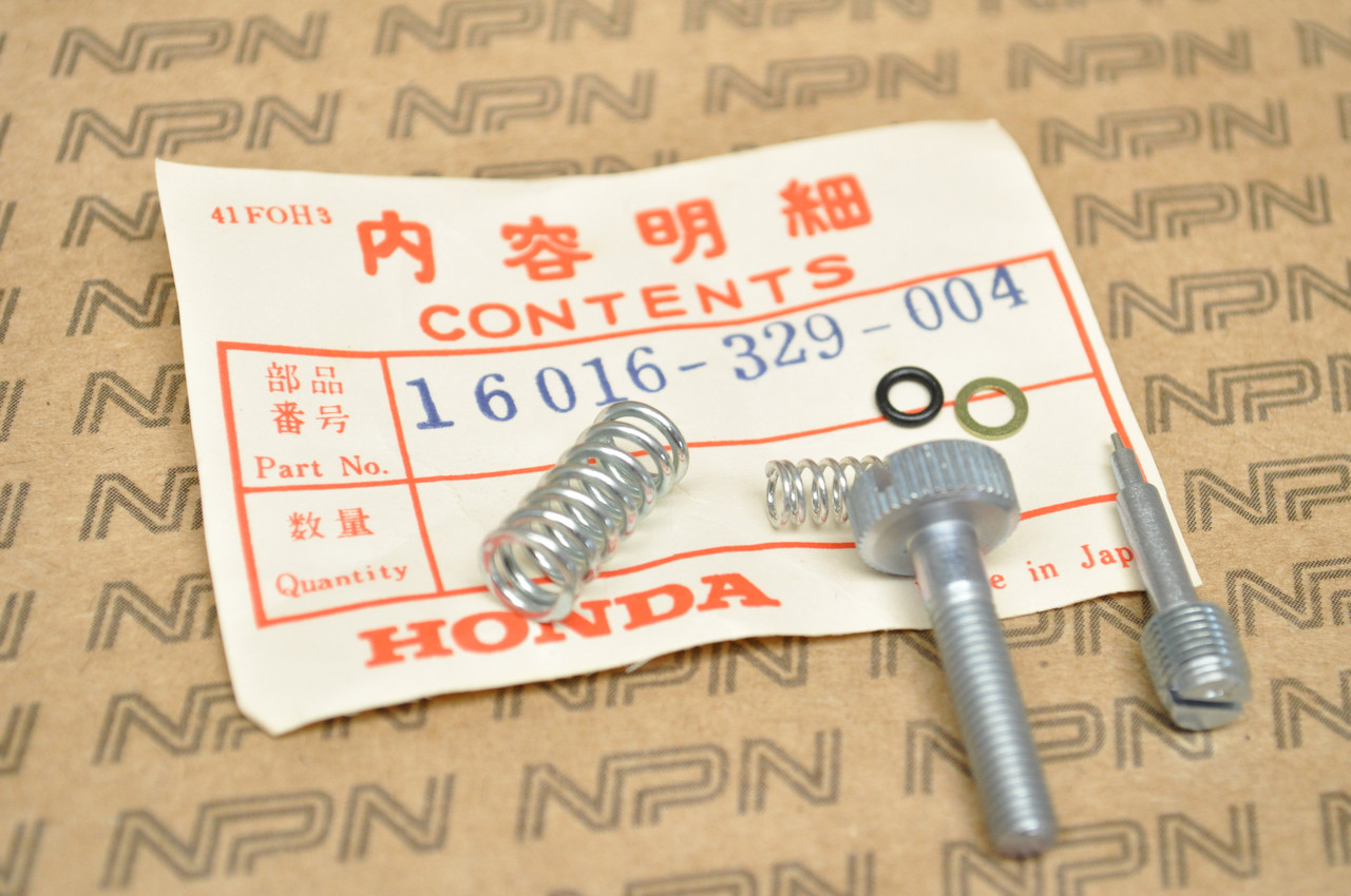 NOS Honda XL250 K0-K2 XL350 K0-K1 Carb Adjustment Screw Set 16016-329-004
