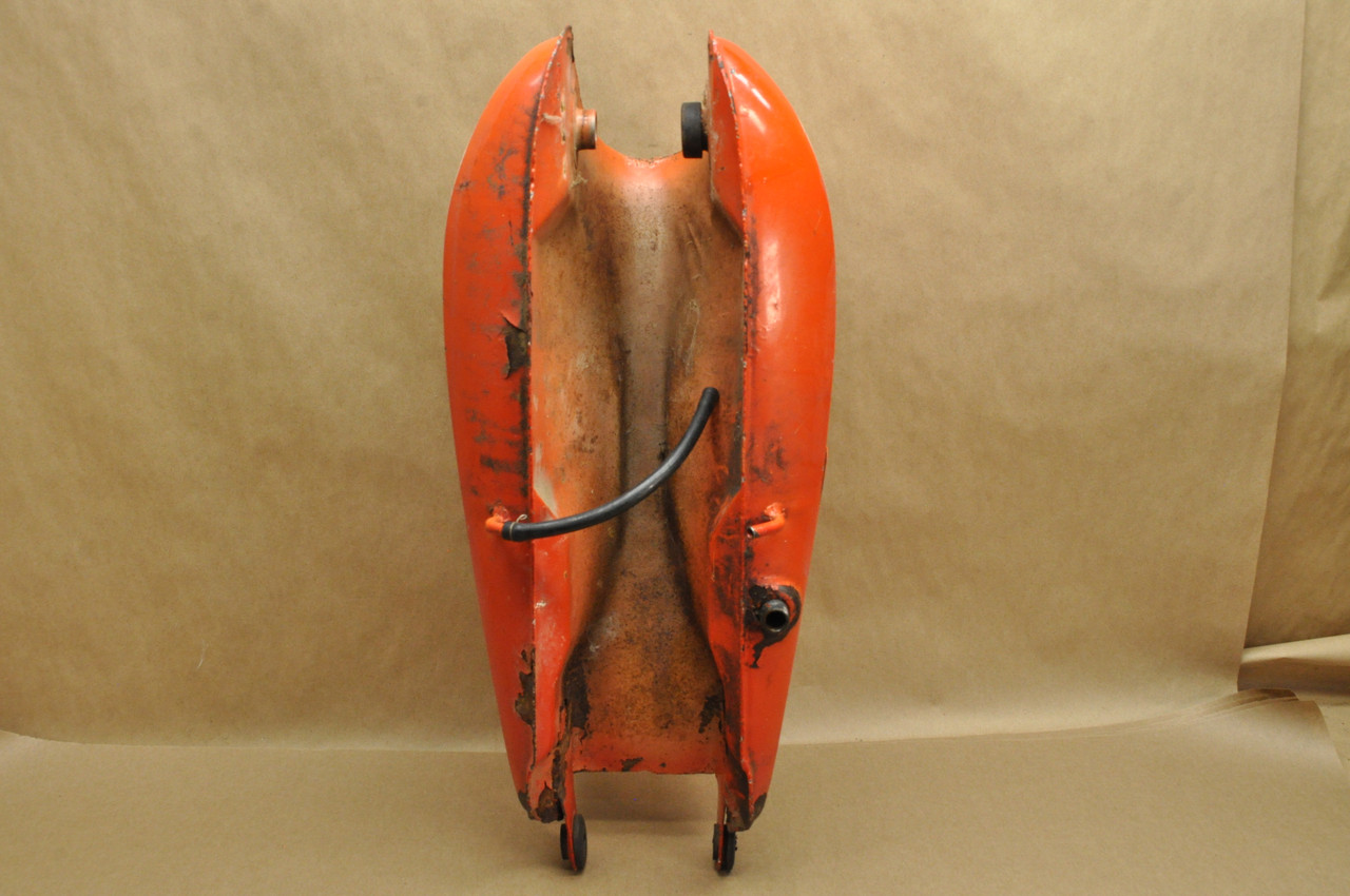 Vintage Used OEM Yamaha 1970-71 HS1 Fuel Gas Tank Orange 241-24110-00