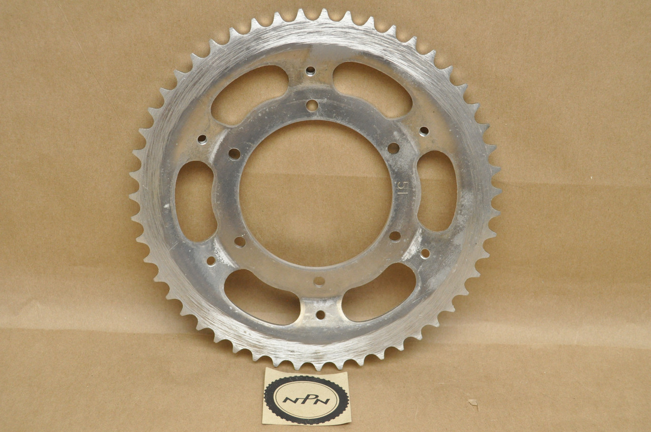 NOS Honda 1975-76 CR250 M Rear Chain Drive Sprocket Offset 51T 41201-381-830