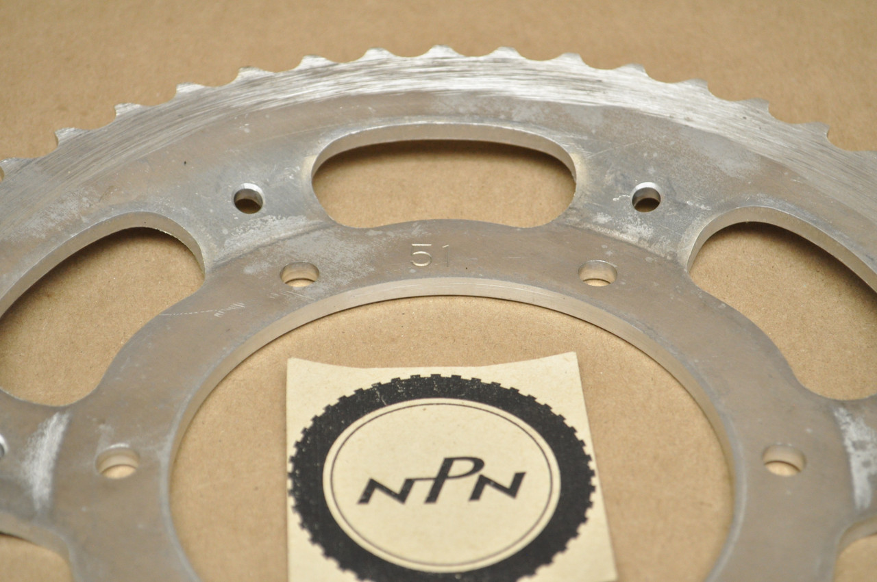 NOS Honda 1975-76 CR250 M Rear Chain Drive Sprocket Offset 51T 41201-381-830