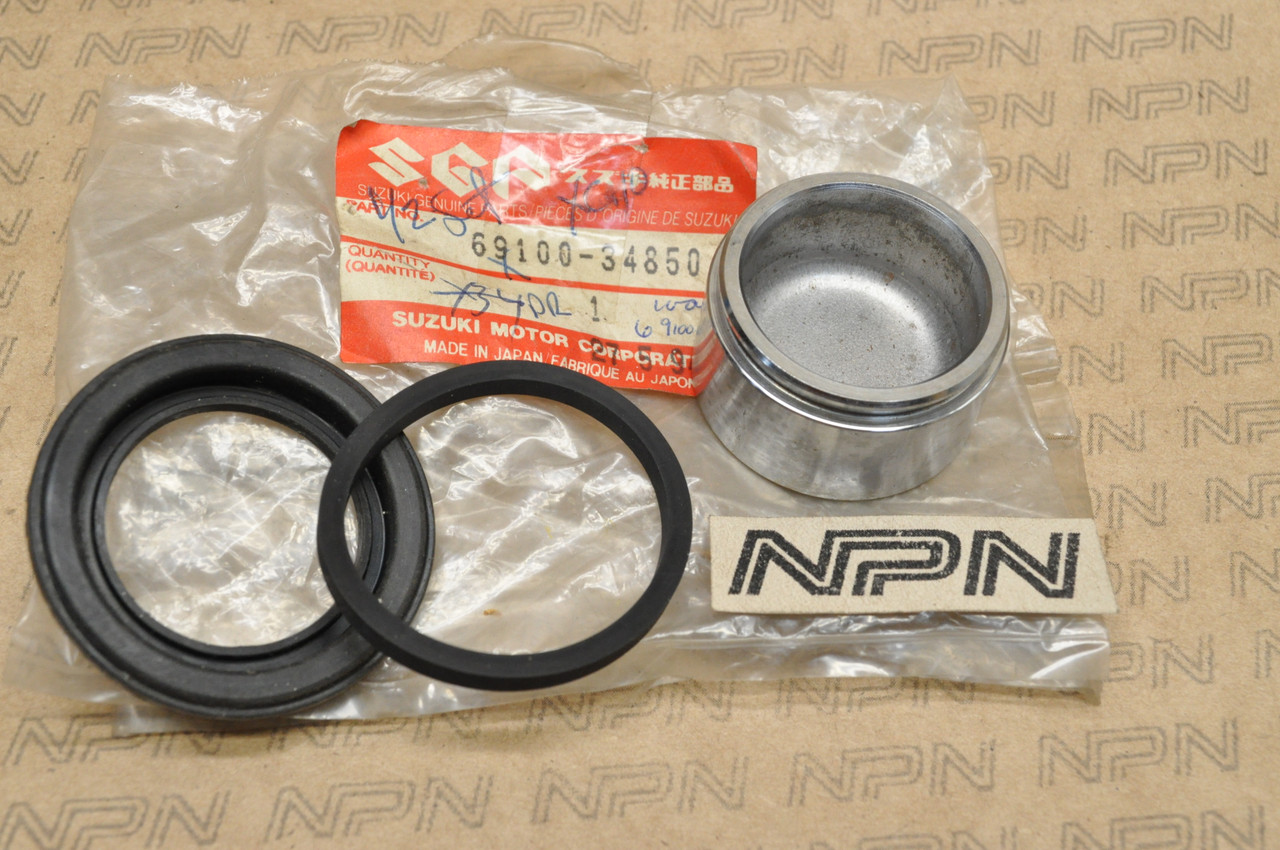 NOS Suzuki 1988-93 GSX1100 Rear Brake Caliper Piston & Seal Set 69100-34850