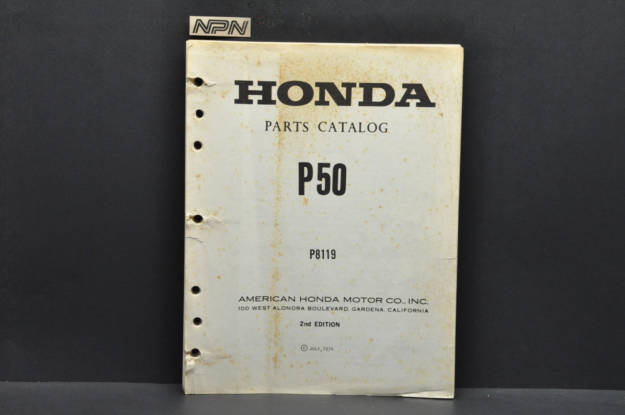 Vtg 1967-68 Honda P50 Moped Parts Catalog Book Diagram Manual