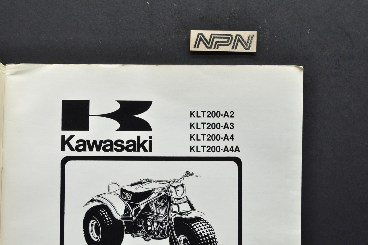Vtg 1981-83 Kawasaki KLT200 A2-A4A ATV Shop Service Manual