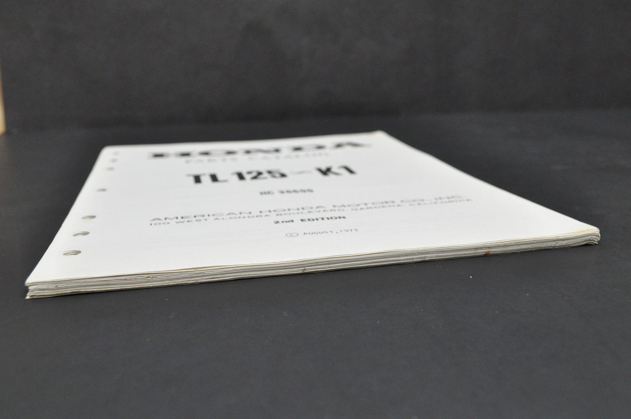 Vintage 1973-74 Honda TL125 K0-K1 Trials 125 Parts Catalog Book Diagram Manual