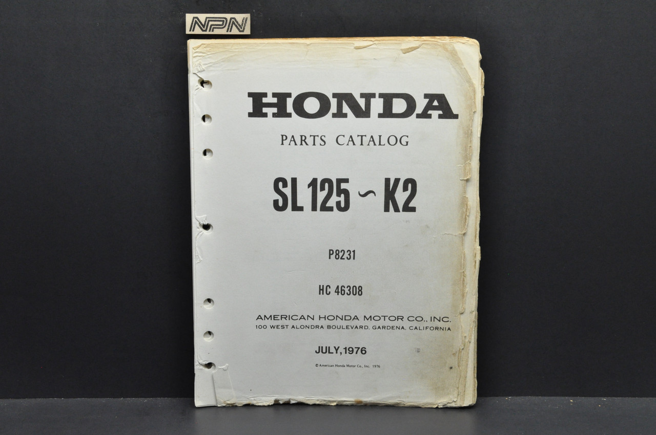 Vtg 1971-73 Honda SL125 K0-K2 Parts Catalog Book Diagram Manual (1976)