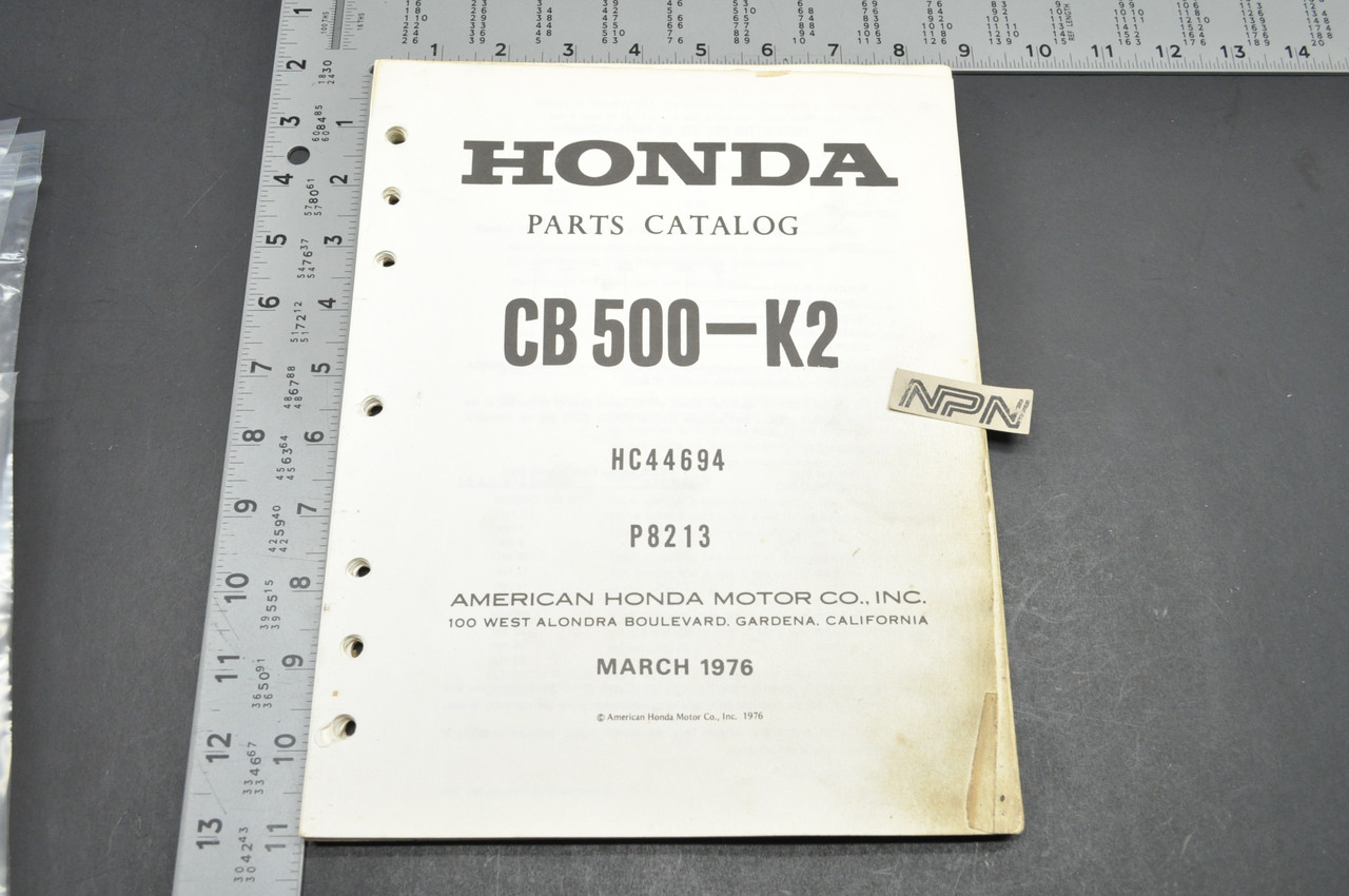 Vintage 1971-73 Honda CB500 Four K0-K2 Parts Catalog Diagram Manual