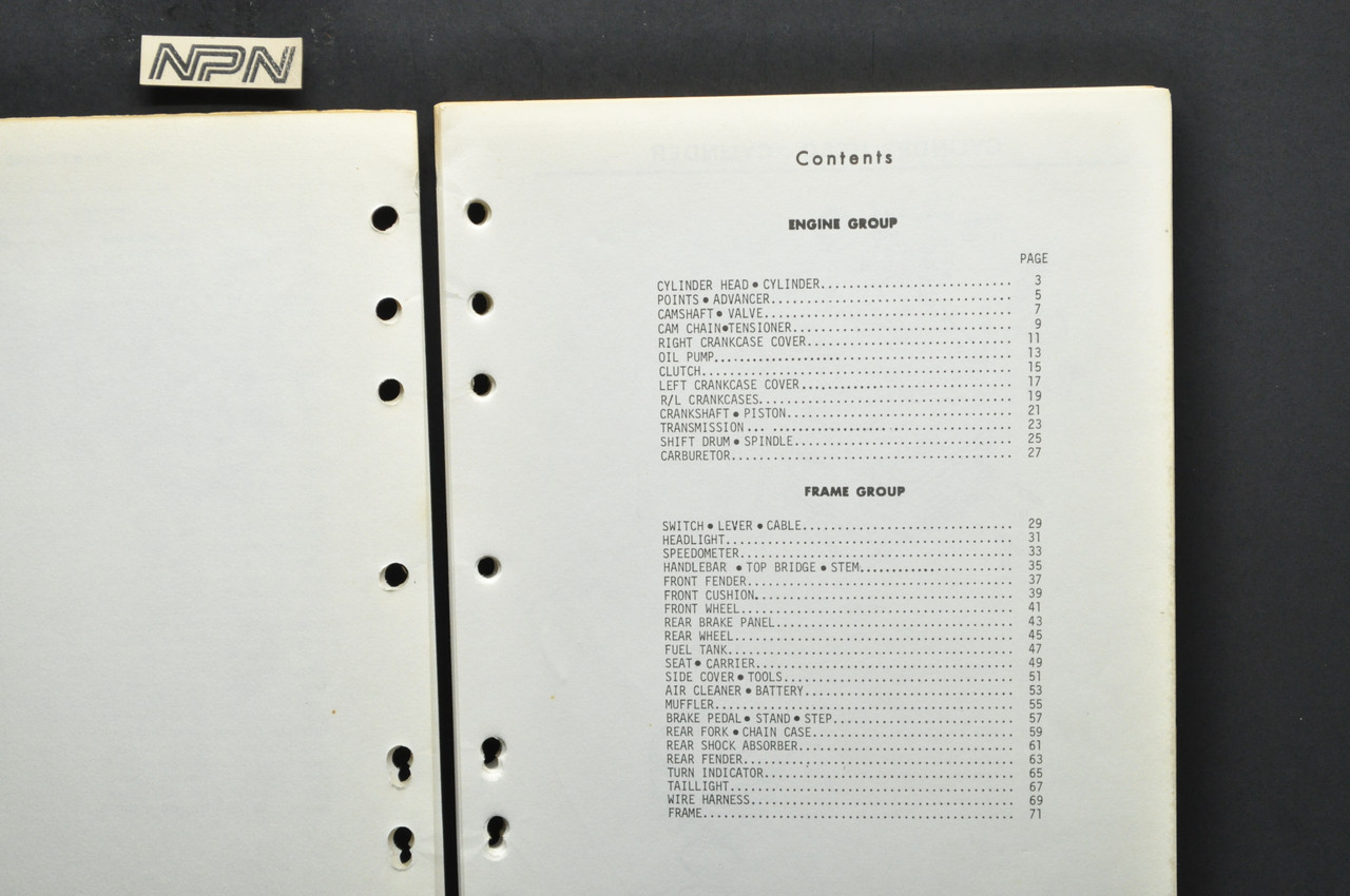 Vintage 1977 Honda CT125 '77 Trail 125 Parts Catalog Diagram Manual