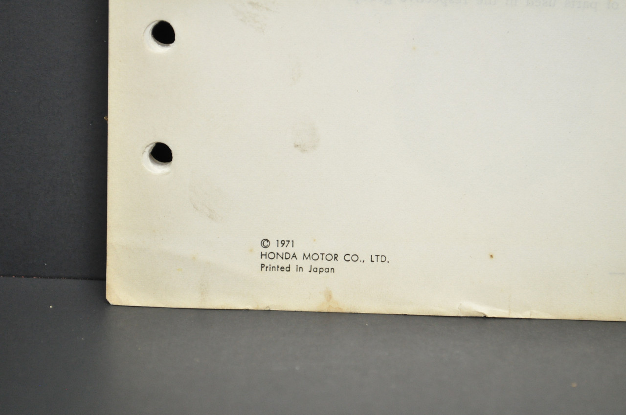 Vintage 1972-73 Honda CT90 K4 Trail 90 Parts Catalog Book Diagram Manual