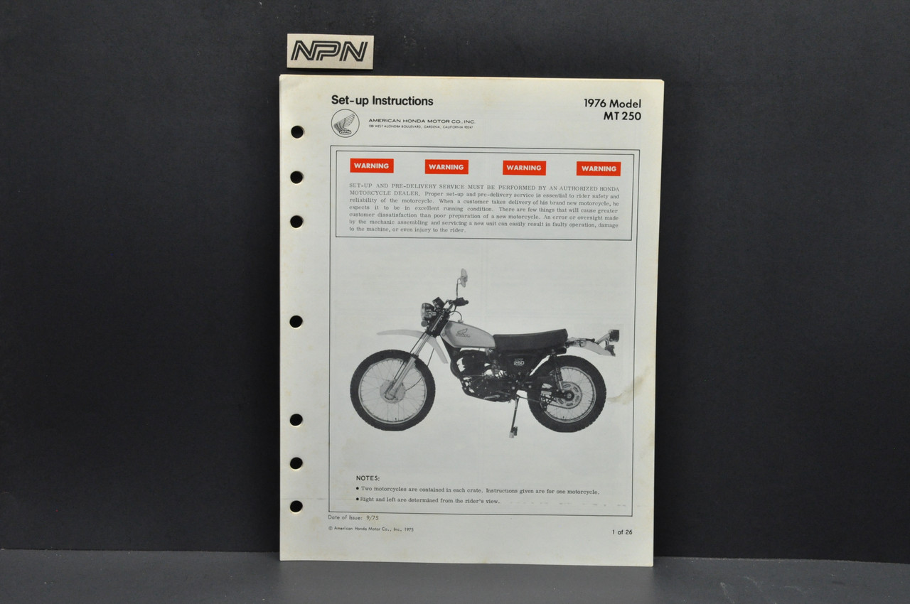 ホンダ エルシノア MT125 サービスマニュアル ホンダ エルシノア MT125 サービスマニュアル