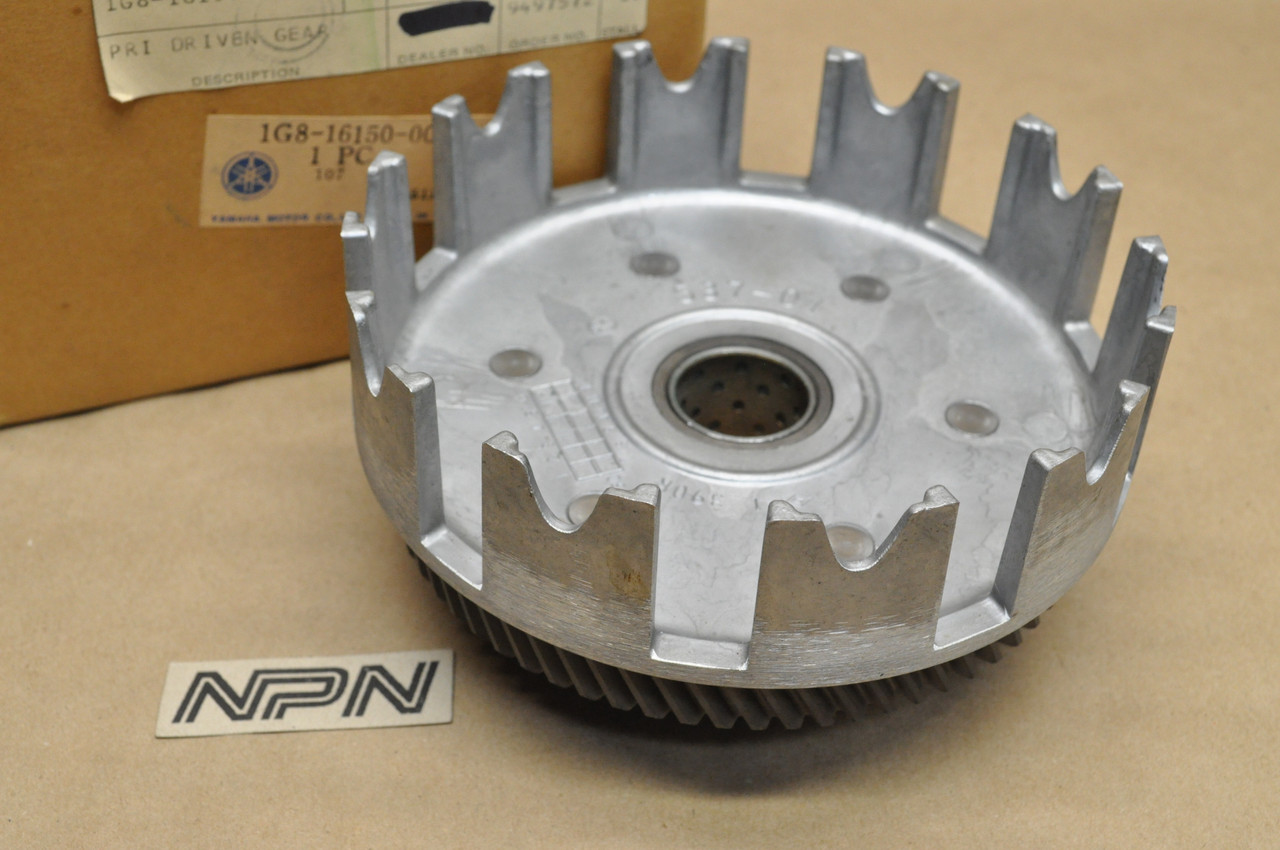NOS Yamaha 1976 YZ100 YZ125 Primary Driven Gear Clutch Basket 1G8