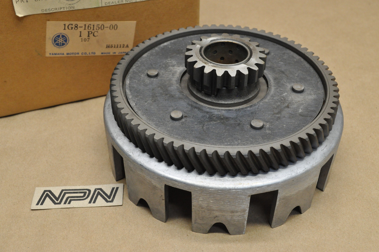 NOS Yamaha 1976 YZ100 YZ125 Primary Driven Gear Clutch Basket 1G8