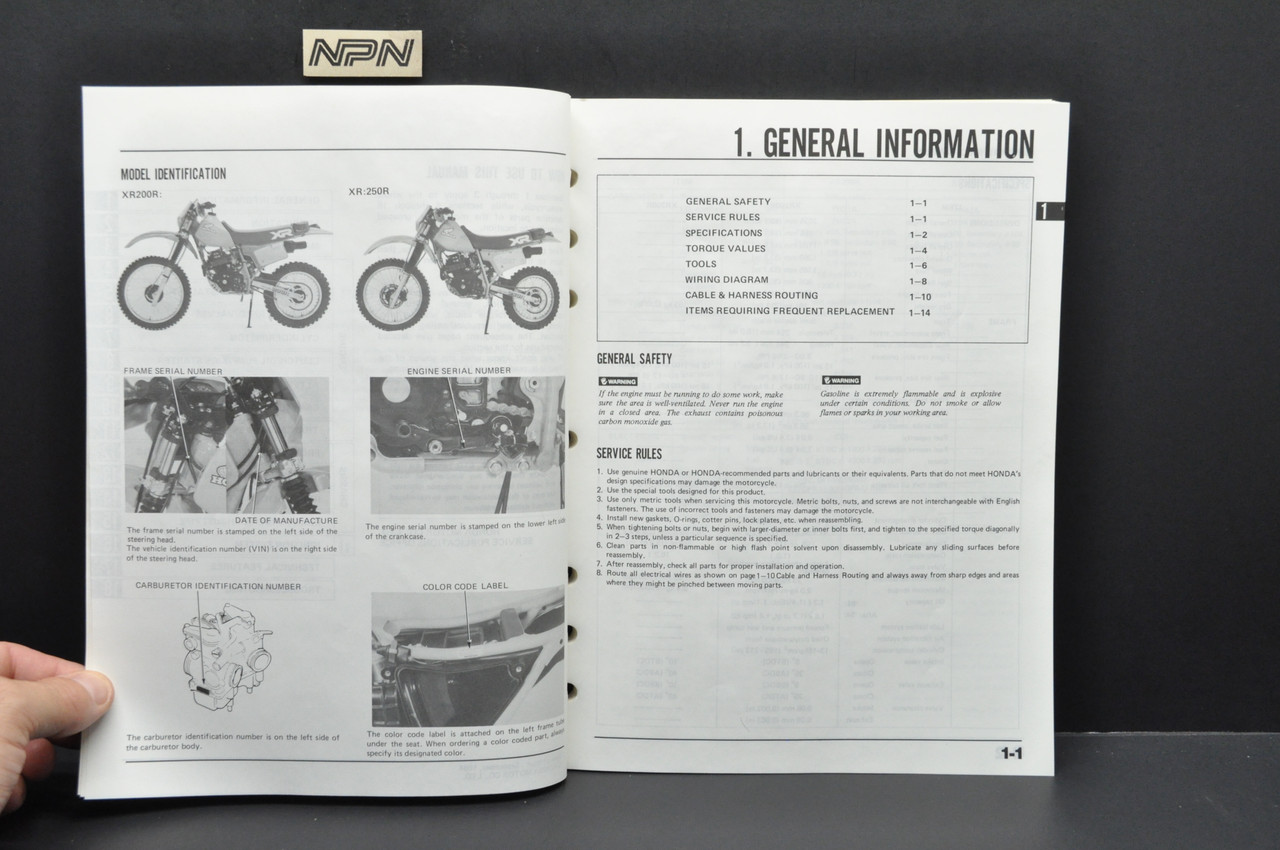 Vtg 1974-75 Honda CR125 M Elsinore M0-M1 Parts Catalog Book