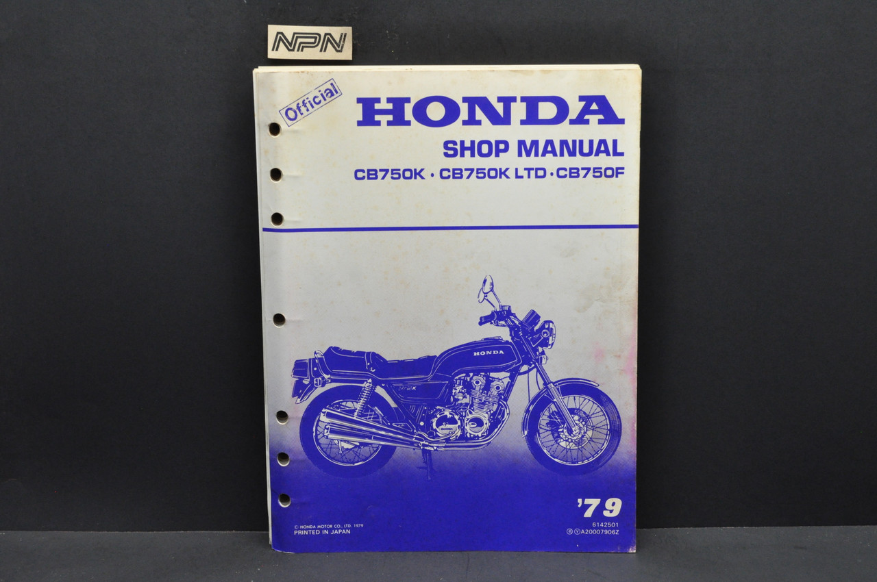 Vintage 1979 Honda CB750 K LTD CB750 F Motorcycle Shop Service Repair Manual