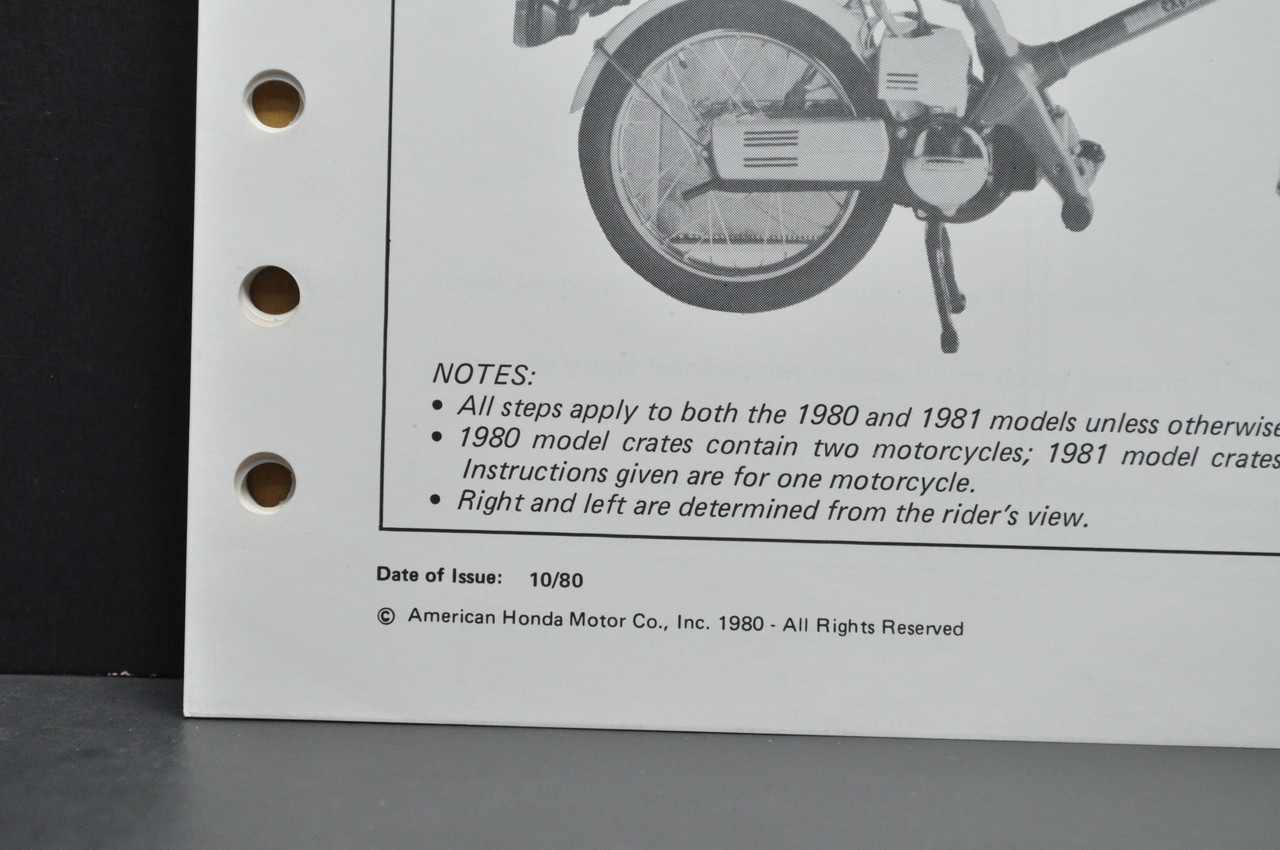 Vtg 1974-75 Honda CR125 M Elsinore M0-M1 Parts Catalog Book