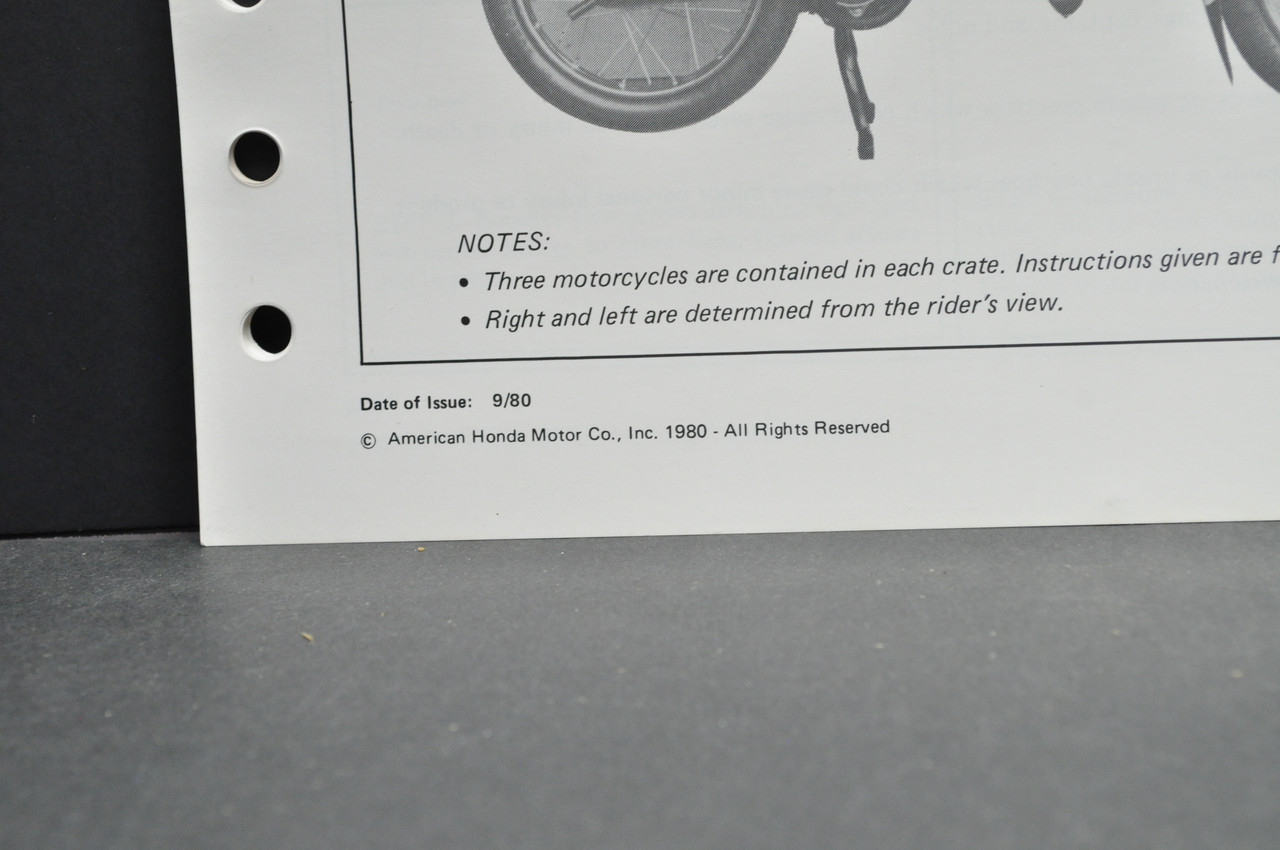 Vintage NOS 1981 Honda NA50 Express II Scooter Dealer Set Up Instruction Manual
