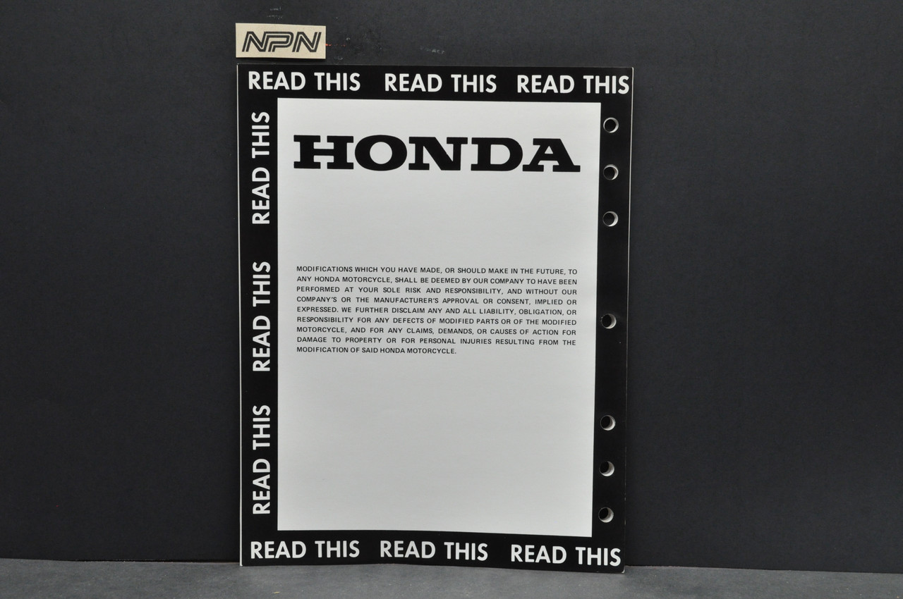 Vintage NOS 1981 Honda NA50 Express II Scooter Dealer Set Up Instruction Manual