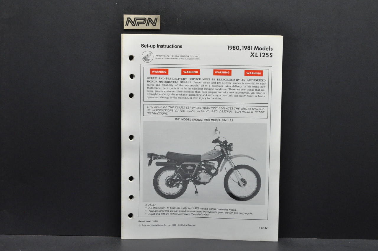 バイク ホンダ 純正サービスマニュアル「 XL125S-R⁄200R」