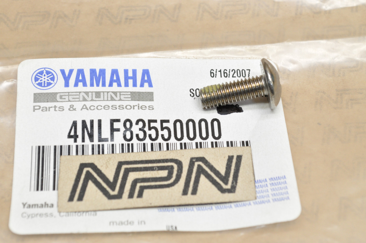 NOS Yamaha XVZ13 Royal Star Windshield Plate Screw 4NL-F8355-00