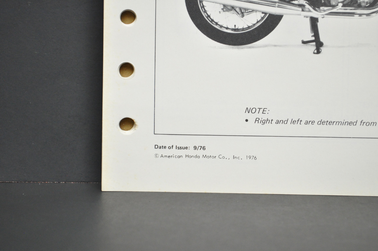 Vintage NOS 1977 Honda CB550 Super Sport Four Dealer Set Up Instruction Manual