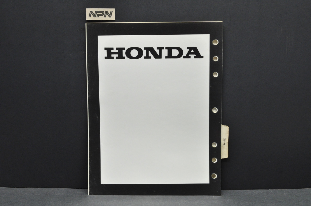 VTG 1977 Honda XL75 Motorcycle Dealer Set Up Instruction Manual + Addendum
