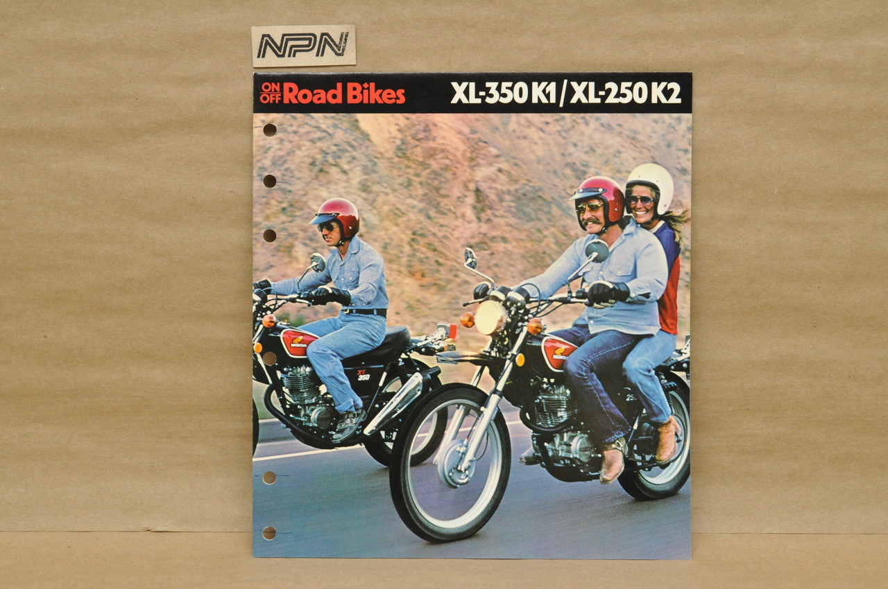 Vtg 1974 Honda XL350 K1 XL250 K2 Dealer Sales Spec Brochure Mini