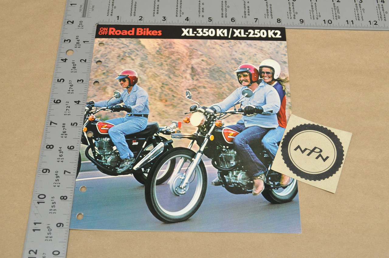 Kページ Vtg 1974 Honda XL350 K1 XL250 K2 Dealer Sales Spec Brochure Mini