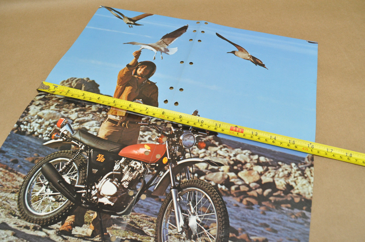 Vtg 1974 Honda XL175 K1 XL125 K0 Motorcycle Dealer Sales Spec Brochure Poster