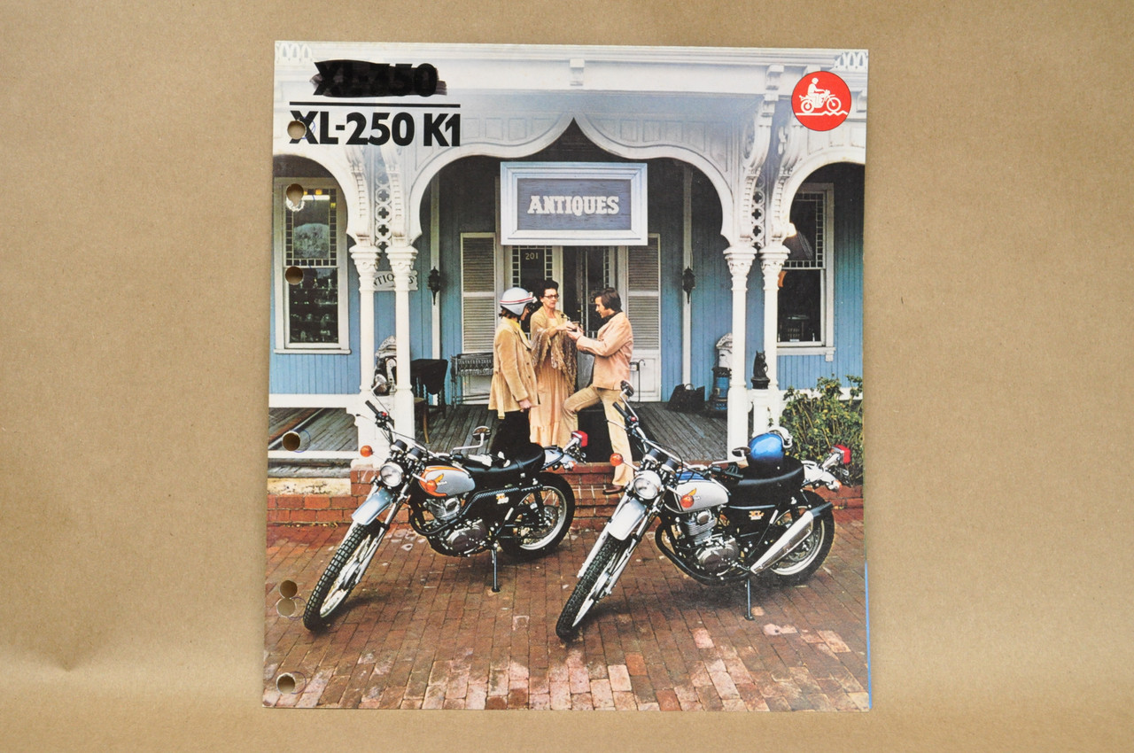 Vtg 1974 Honda XL350 K0 XL250 K1 Motorcycle Dealer Sales Spec Brochure Poster