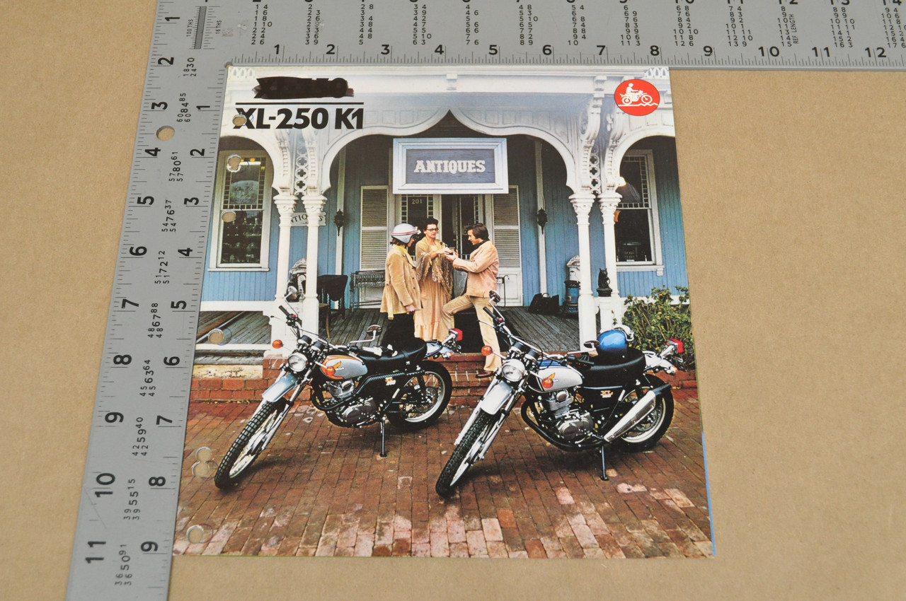 Vtg 1974 Honda XL350 K0 XL250 K1 Motorcycle Dealer Sales Spec Brochure Poster