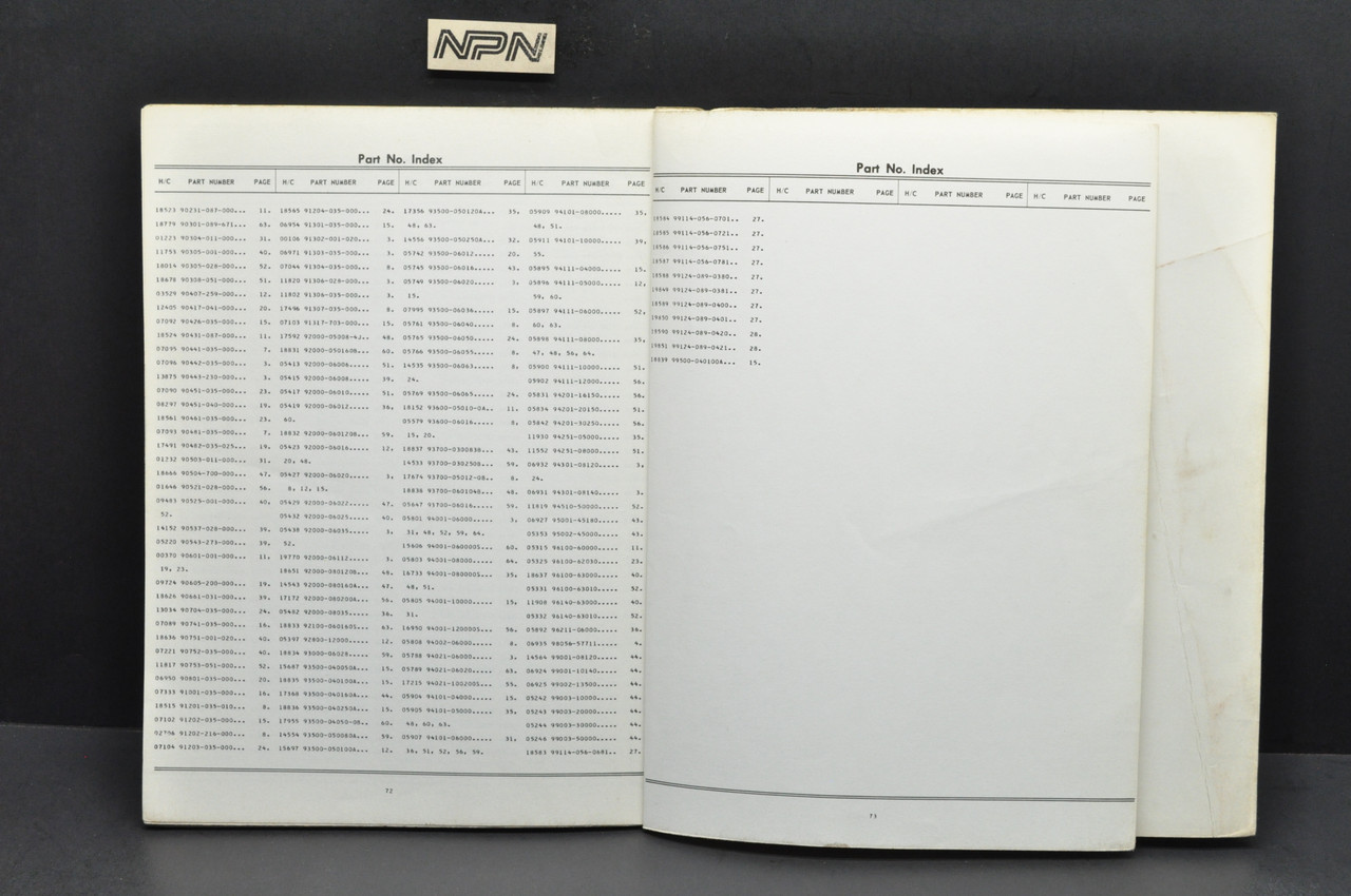 Vintage 1969-71 Honda CL70 K0-K2 Parts Catalog Book Diagram Manual